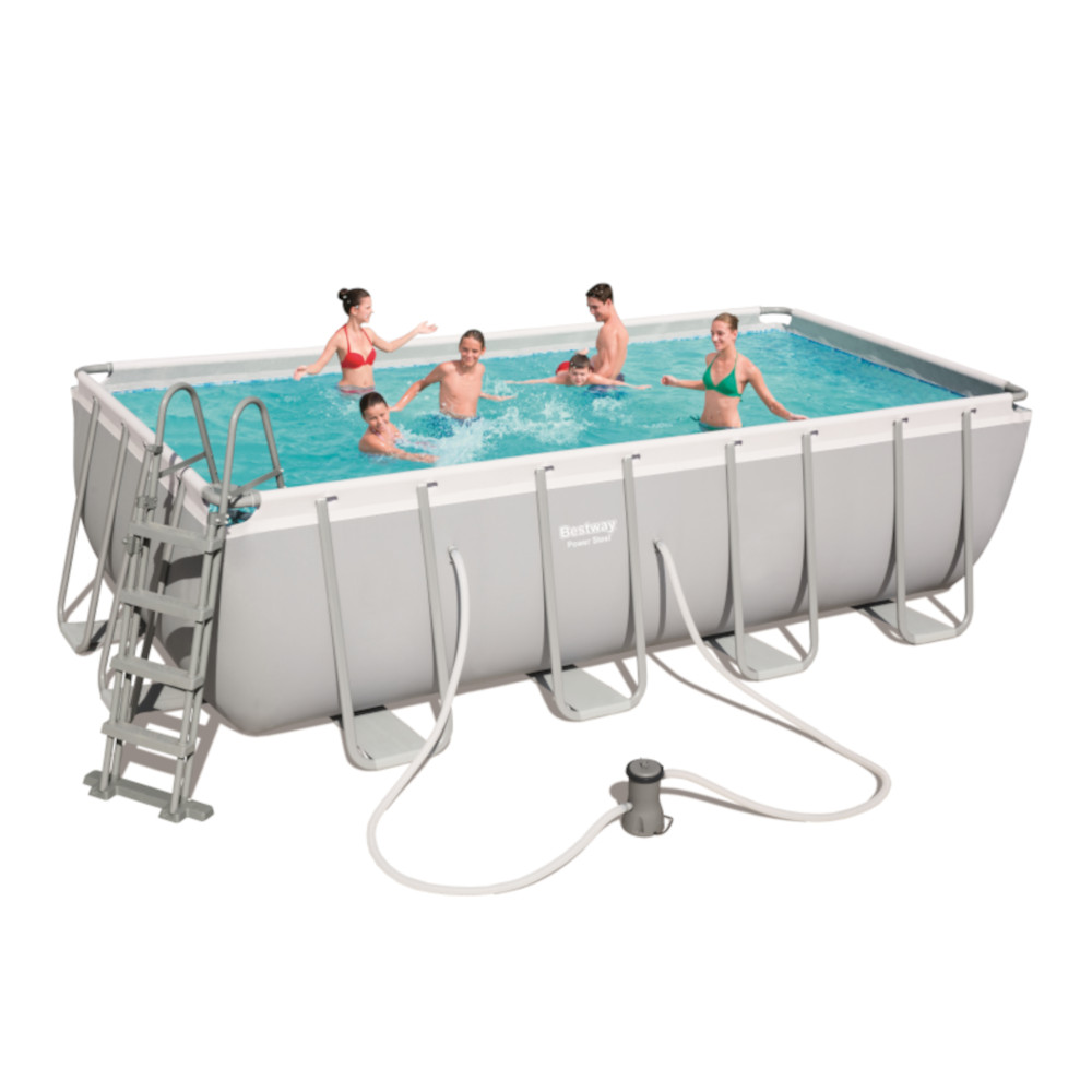 Piscina fuori terra rettangolare bestway power steel - cm.488x244x122h.